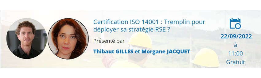 bannière Certification ISO 14001 : Tremplin pour déployer sa stratégie RSE ?